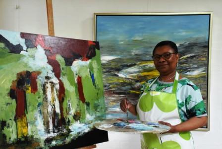 Eme in her Studio